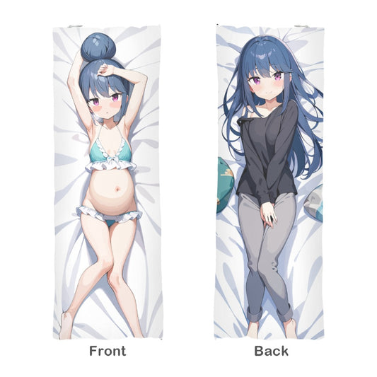 Rin Shima Laid-Back Camp Yuru CampΔ Pregnant Body Pillow Case Dakimakura